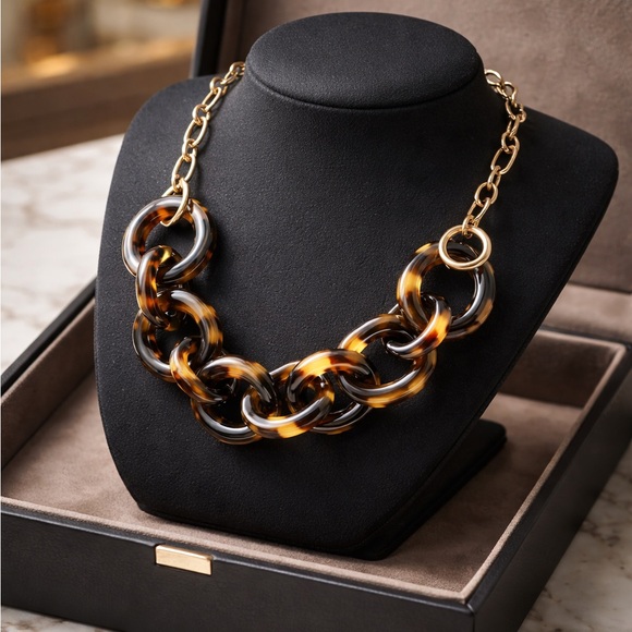 J. Crew Jewelry - J. Crew Tortoiseshell and Gold Necklace